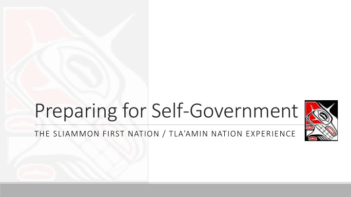 preparing for self government