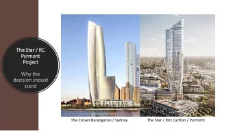 The  The S  Star /  / RC  C  Pyrmon  ont  t  Proje  ject  Why the  decision should  stand  The