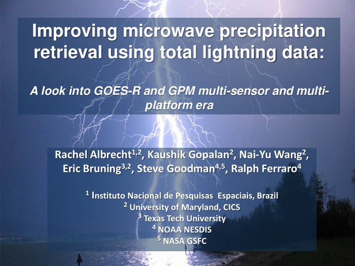 improving microwave precipitation retrieval using total