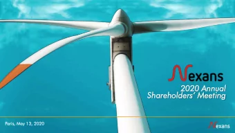 20  2020  20 An  Annual  al  Shareholders Meeting  Paris,  s, May 13, 2020  Age  genda  nda  1