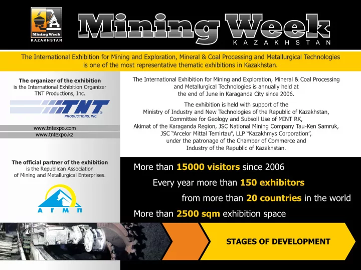 2500 sqm exhibition space more than 20 countries in the