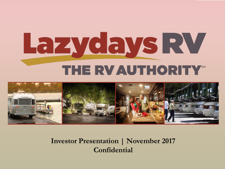 investor presentation november 2017 confidential forward