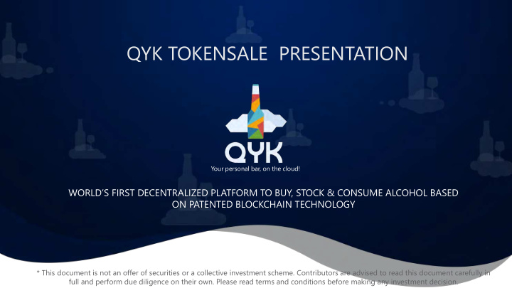 qyk tokensale presentation