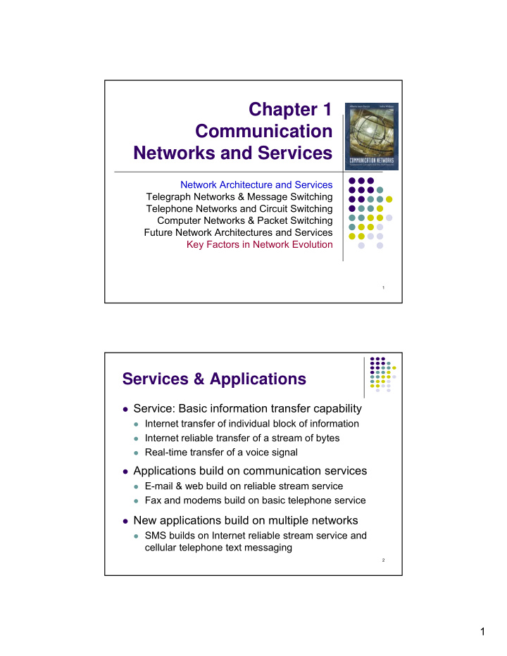 chapter 1 communication networks and services networks