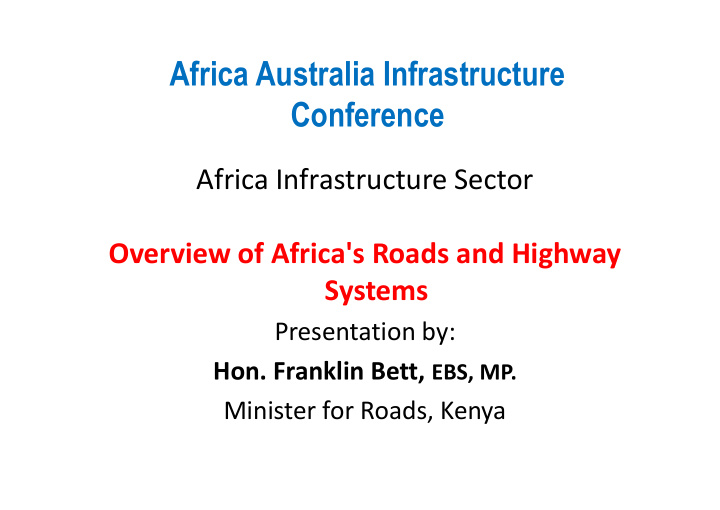 africa australia infrastructure conference