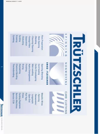 1  Worldwide locations of Trtzschler  Germany  BR/BH/Hof 2009/D/11.11.2009  Subsidiaries: