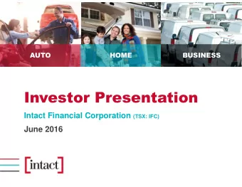 Intact Financial Corporation (TSX: