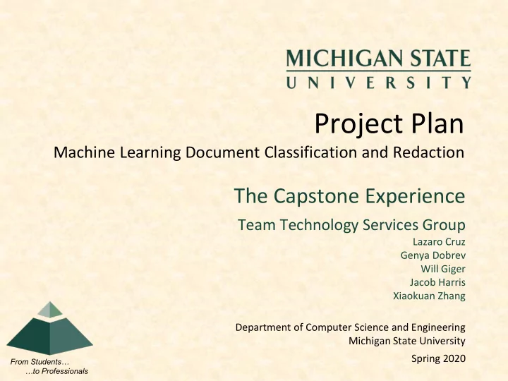 project plan