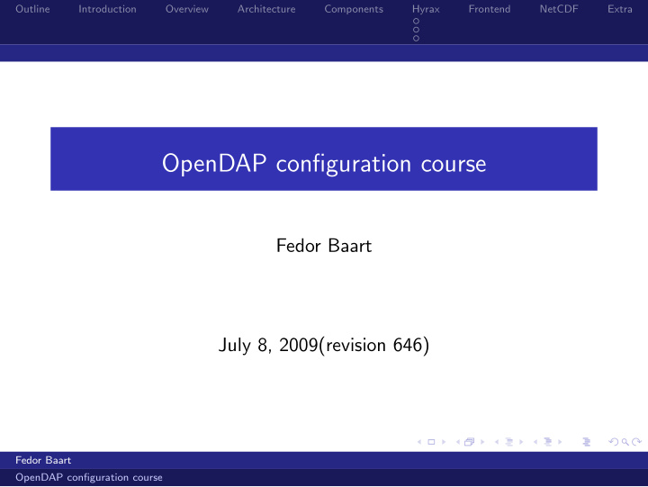 opendap configuration course