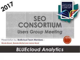 BLUEcloud Analytics  After much anticipation  we present to you  BLUEcloud Analytics  What is