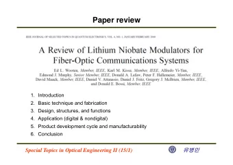Paper review  1. Introduction  2. Basic technique and fabrication  3. Design, structures, and