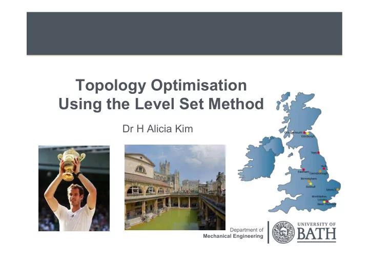 topology optimisation using the level set method