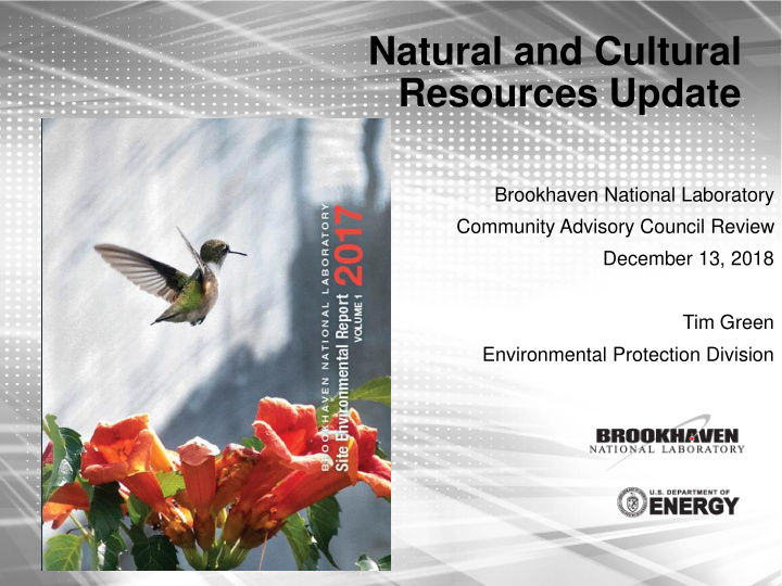 natural and cultural resources update