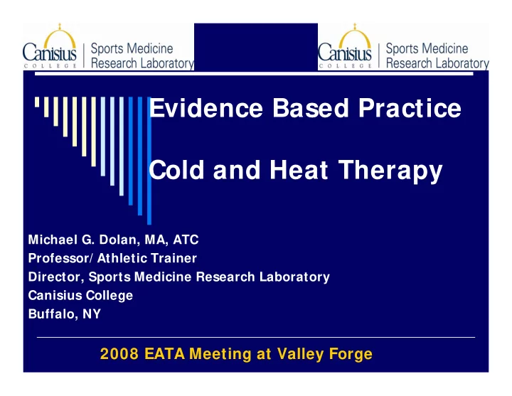 evidence based practice cold and heat therapy