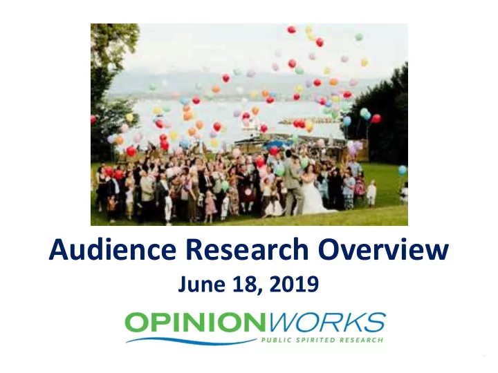 audience research overview