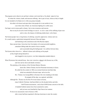 The program you're about to see and hear is about a real event that is, I'm afraid,  typical of