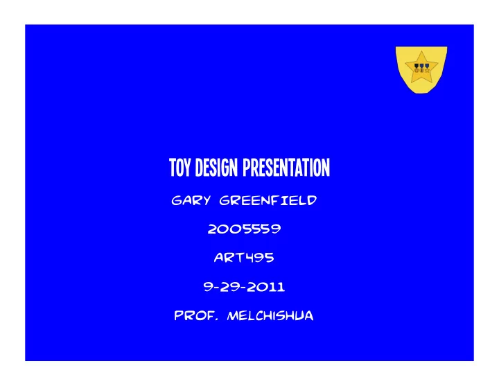 toy design presentation