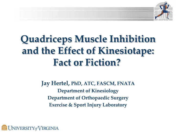 quadriceps muscle inhibition and the effect of