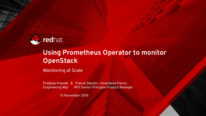using prometheus operator to monitor openstack
