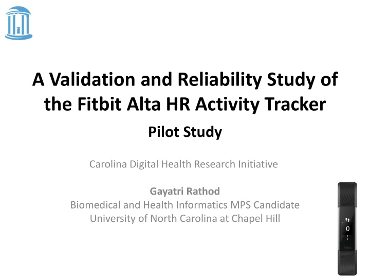 a validation and reliability study of the fitbit alta hr