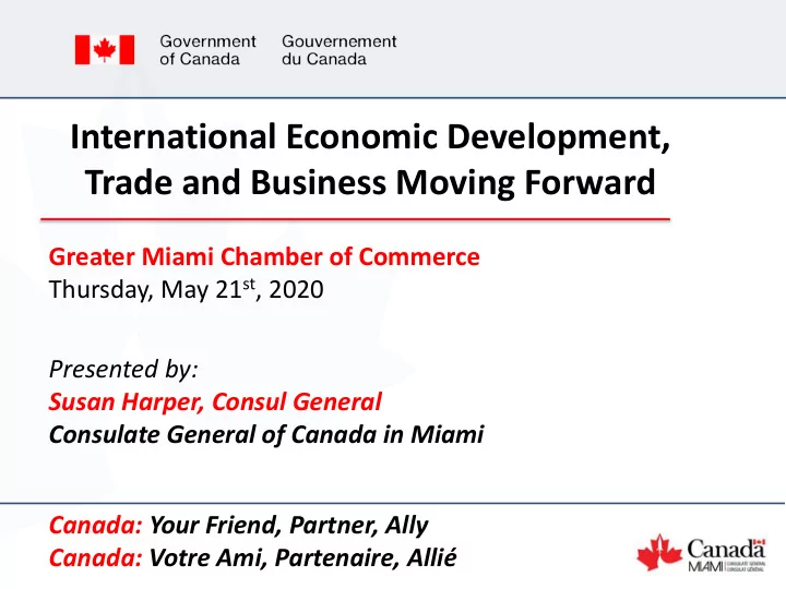 international economic development trade and business