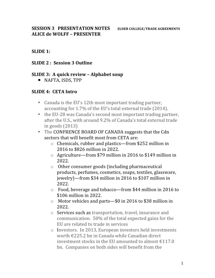 session 3 presentation notes elder college trade