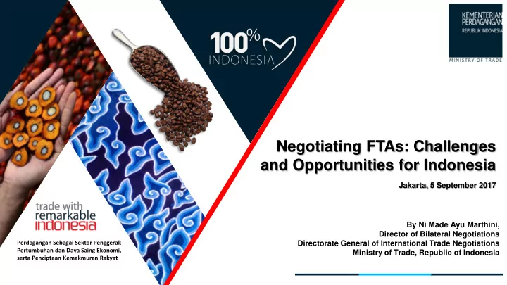 and opportunities for indonesia