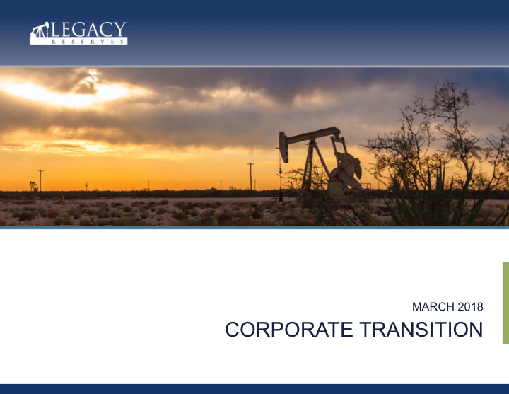 corporate transition certain disclosures