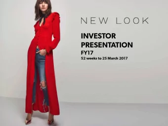 INVESTOR  PRESENTATION  FY17  52 weeks to 25 March 2017  KEY HEADLINES  ANDERS KRISTIANSEN  3  KEY