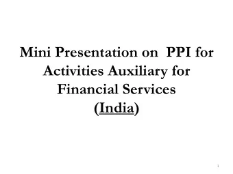 Activities Auxiliary for  Financial Services  (India)  1  Section  Division  Group  NIC  ISIC  NIC