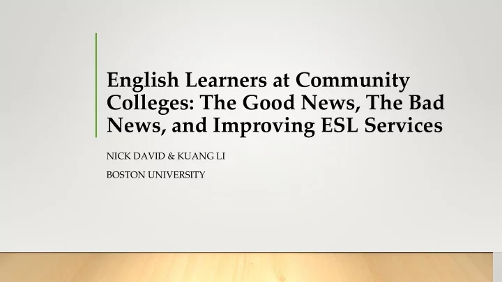 colleges the good news the bad