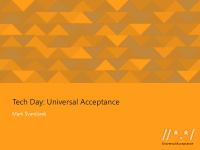 tech day universal acceptance