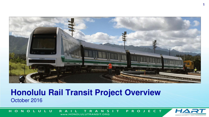 honolulu rail transit project overview