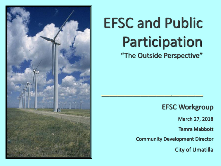 efsc workgroup march 27 2018 tamra mabbott community