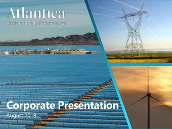 Corporate Presentation  August 2019  1  DISCLAIMER  Forward Looking Statements  This