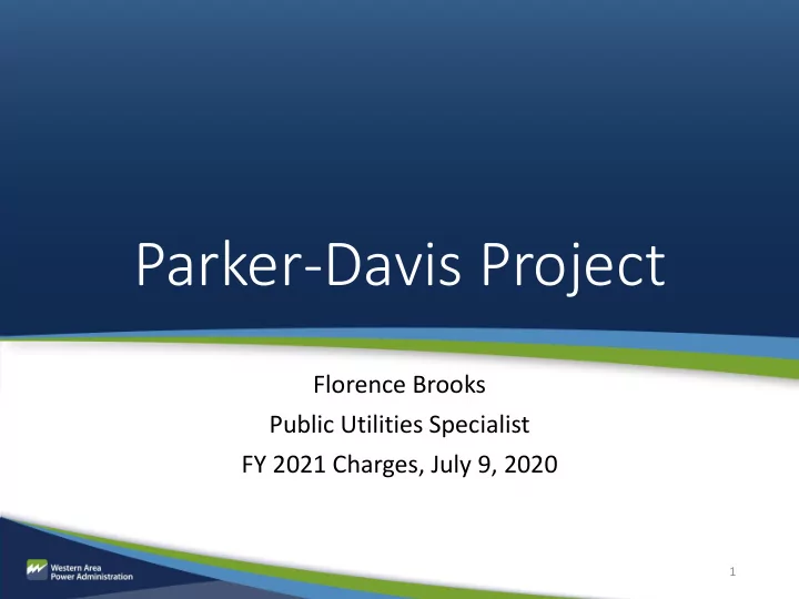 parker davis project