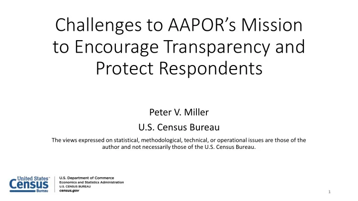 to encourage transparency and