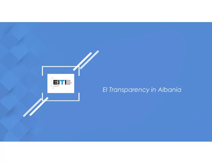 ei transparency in albania eiti in albania