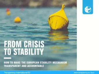 Tran  ansparency International EU  EU  Transparency Intl  initiative and report welcomed