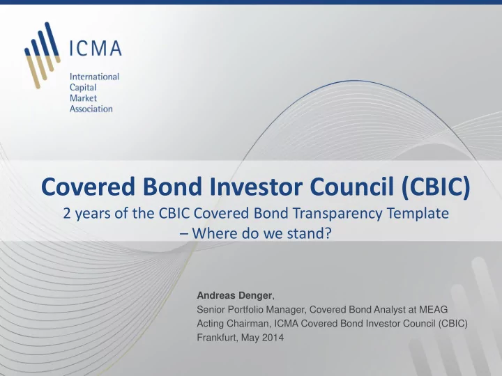 covered bond investor council cbic