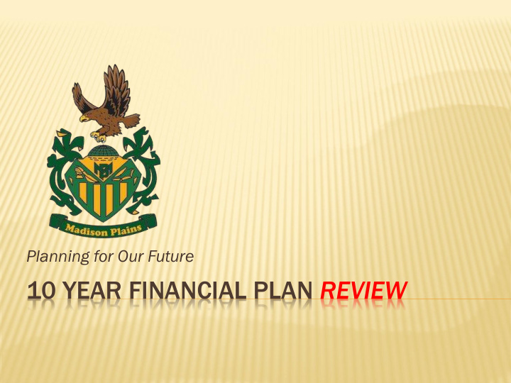 10 year financial plan review agenda