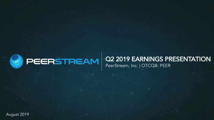 q2 2019 earnings presentation