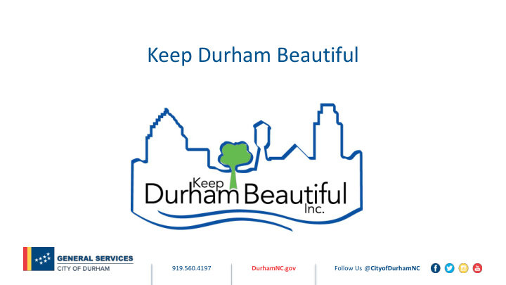 keep durham beautiful
