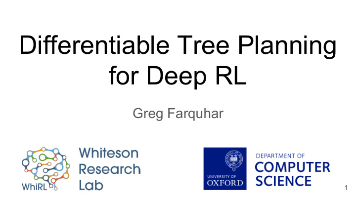 differentiable tree planning for deep rl