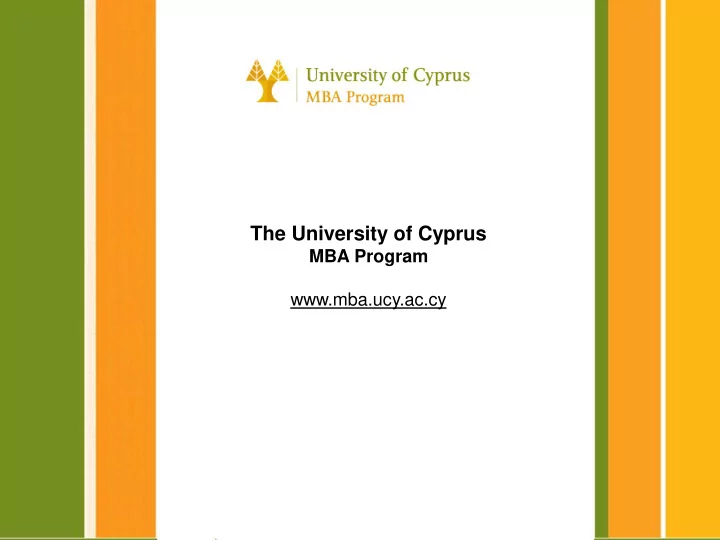 the university of cyprus mba program mba ucy ac cy table