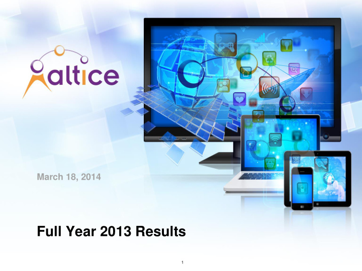 full year 2013 results