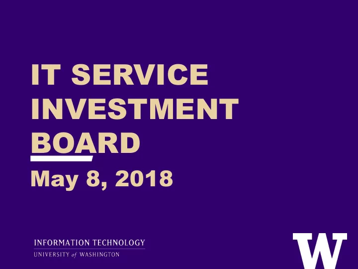 it service investment