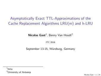 Asymptotically Exact TTL-Approximations of the  Cache Replacement Algorithms LRU(m) and h-LRU