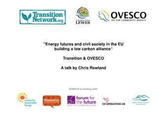 &quot;Energy futures and civil society in the EU  e gy utu es a d c  soc ety  t e  U  building a