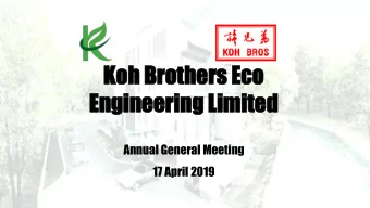 Ko  Koh Br  h Brot  others  hers Eco  Eco  Eng  Engine  ineerin  ering  g Li  Limit  mited  ed